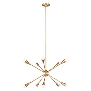 Lampadario Jax 10 luci - Ottone brunito