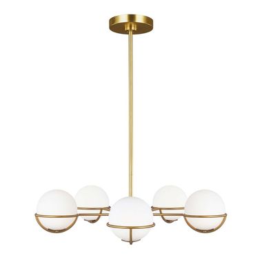 LED Kronleuchter, Deckenlampe, Messing, D 81,3 cm