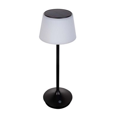 LED table lamp black, touch dimmer, battery, H 38 cm