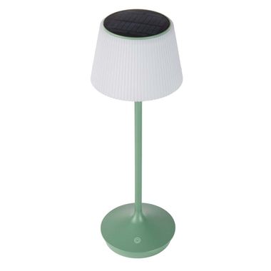 LED table lamp green, touch dimmer, battery, H 38 cm