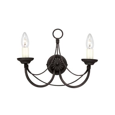 Wandlampe, Stahl, Schwarz, H 27 cm