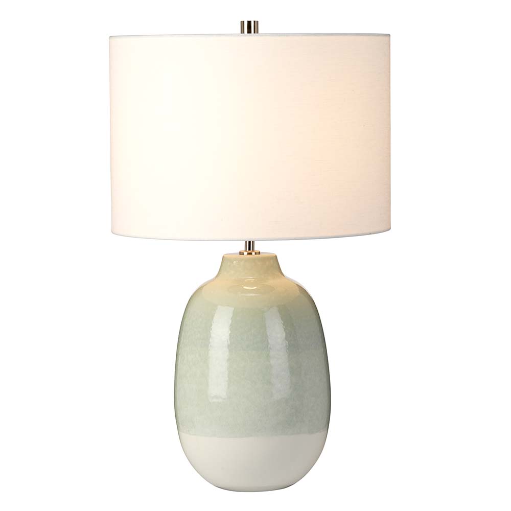 Tischlampe, Keramik, Weiß, H 61 cm