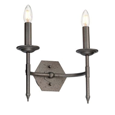Lampada da parete, ferro acciaio, H 28,9 cm