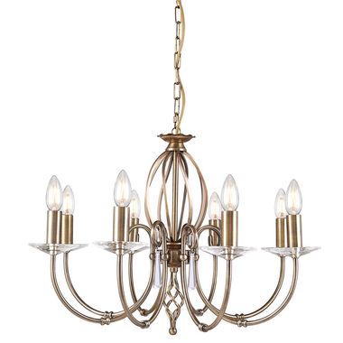 Lampadario, lampada a sospensione, acciaio, ottone, D 65 cm