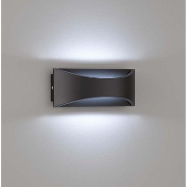 LED Außenwandleuchte schwarz, Up Down Strahler, L 22,5 cm