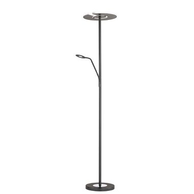 LED ceiling floodlight black, dimmable, CCT, flexible H 180 cm