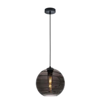 Lampa wisząca, przydymione szkło, D 25 cm