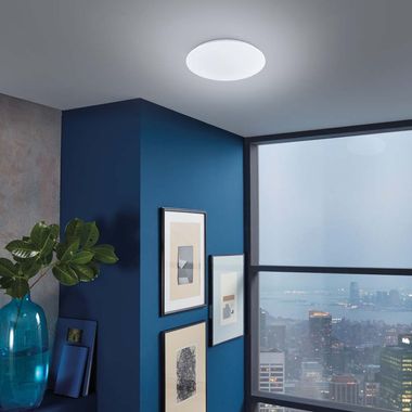 Plafoniera LED bianca, dimmer a 3 livelli, D 29,5 cm