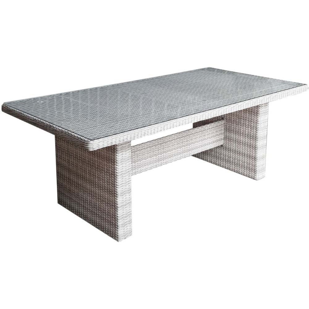 Glastisch, ALU, Rattan, DIJON