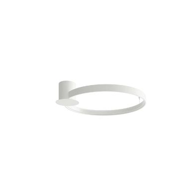 LED ceiling light, white steel, ring design, L 55 cm