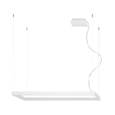 Lampada a sospensione a LED, alluminio bianco, L 100 cm