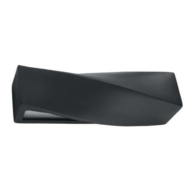Wall lamp, glass, black, ceramic