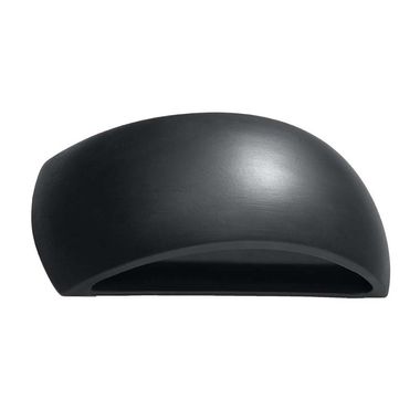 Wall lamp, black, glass, ceramic