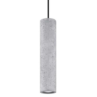 Pendant lamp, black, gray, concrete, steel, H 100 cm