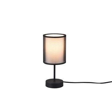 Lampada da tavolo, organza, bianco e nero, H 28 cm