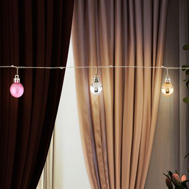 Catena luminosa a LED, con palline, in metallo, multicolore, L 220 cm