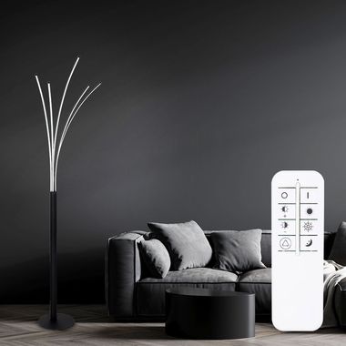 Lampada da terra LED, luce intelligente, dimmerabile, telecomando, H 187 cm