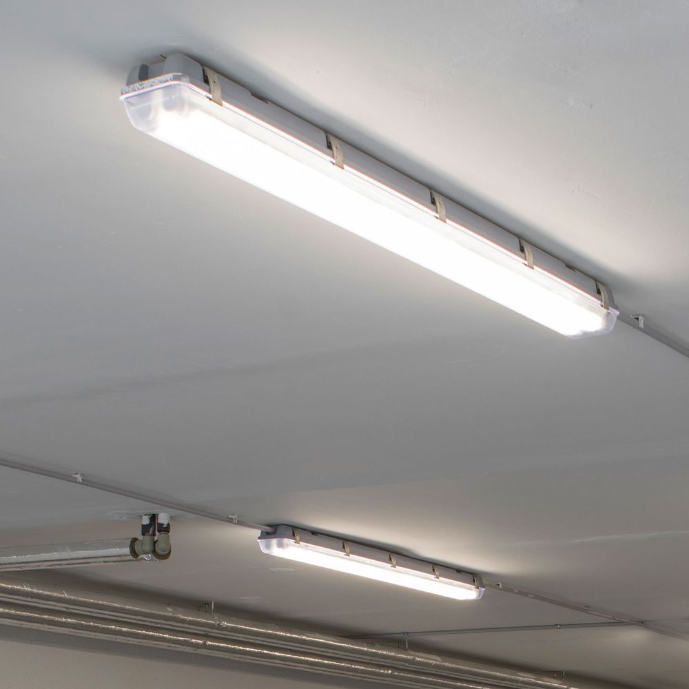 2x LED Wannenleuchten, 4320 Lumen, Kaltweiß, L 120 cm