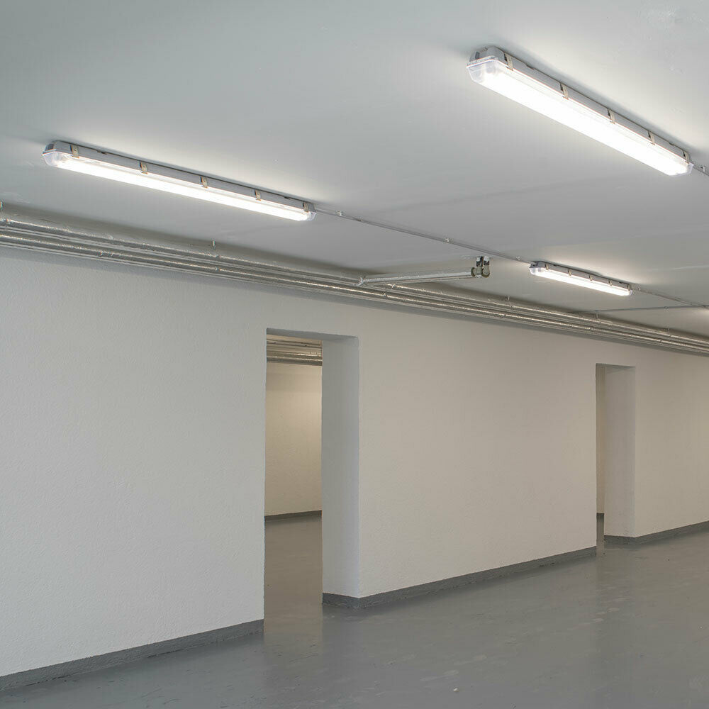 2x LED Wannenleuchten, 4320 Lumen, Kaltweiß, L 120 cm