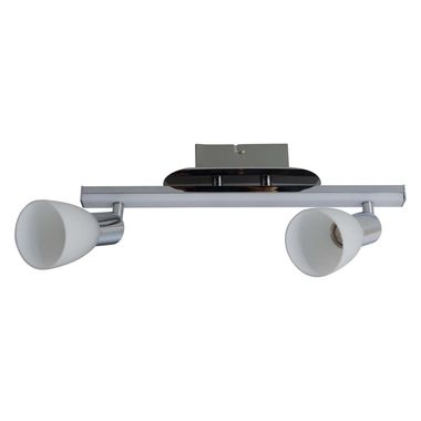 LED ceiling light, metal, chrome, L 39 cm