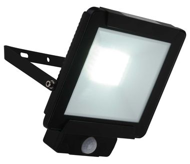 Spot mural extérieur LED, détecteur de mouvement, noir, L 18,5 cm