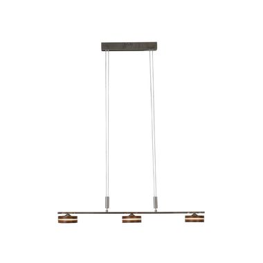 LED hanglamp, bruin, dimbaar in hoogte verstelbaar, H 150 cm