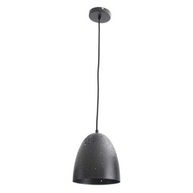 Lampada a sospensione, metallo, legno, nero, H 120 cm