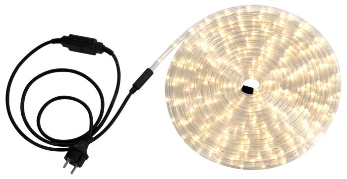 LED Lichterschlauch, 1,5m Zuleitung, Stecker, Innen, Außen