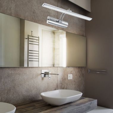 LED Wandleuchte, Metall, Chrom, Spot beweglich