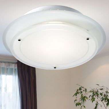 Design plafondlamp van metaal en glas