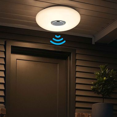 LED ceiling lamp, bell function including transmitter, D 30 cm