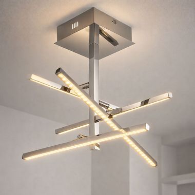 LED plafondlamp, chroom, verstelbaar, L 51 cm