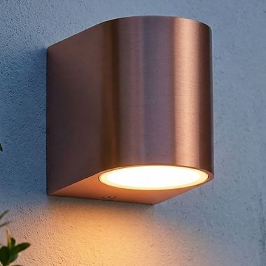 Applique murale en cuivre et aluminium, GU10, IP44, résistante aux projections d'eau