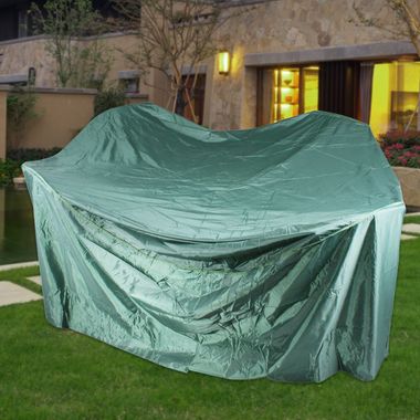 Abdeckung für Gartenmöbel, grün, Polyester, L 210 cm