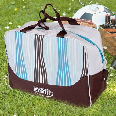 Kühltasche in blau mit Tragegriff und -gurt FASHION