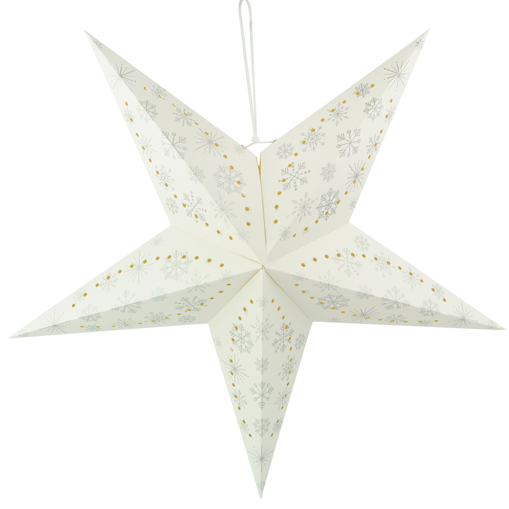 LED Weihnachtsstern, Papier , weiß, 60 cm, X-MAS