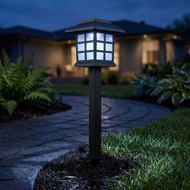 LED Solarleuchte, schwarz, Laterne, Höhe 38 cm
