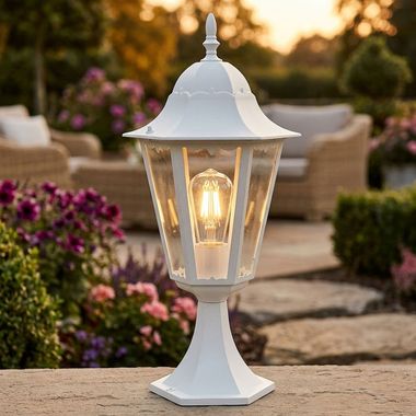 Lampa stojąca, ALU, biała, wys. 49 cm, NORDERNEY