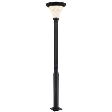 Lampa solarna LED, oświetlenie ścieżki, aluminium, czarna, wys. 336 cm