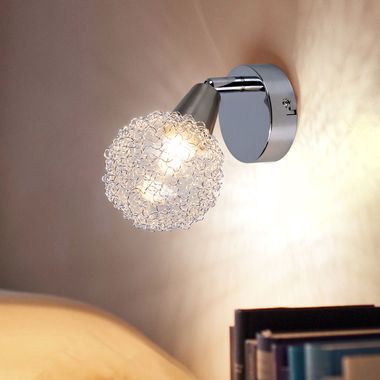 Applique a LED, rete in alluminio, faretto mobile CICER