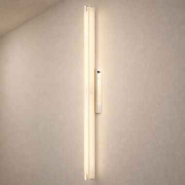 LED wall light, mirror light, chrome, glass, L 79 cm