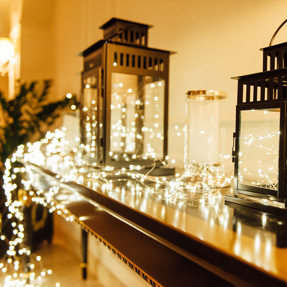 Lichterkette, weiß, 20x LED, Länge 220 cm, VENUTO