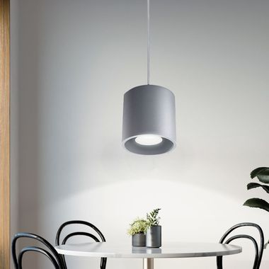 Lampada a sospensione, alluminio grigio, H 80 cm