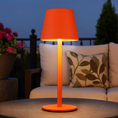 Lampada da tavolo a LED, arancione, batteria ricaricabile, CCT, dimmer a sfioramento, tappo a bottiglia