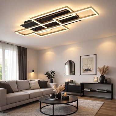 Plafoniera LED, antracite, telecomando, CCT, L 87,5 cm