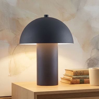 Lampe de table, métal noir mat, H 26 cm