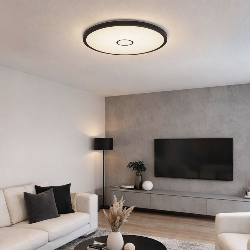 LED-Deckenleuchte Modern – Schwarz/weiß, Für Wohn-, Schlaf- & Flurbereich, Neu