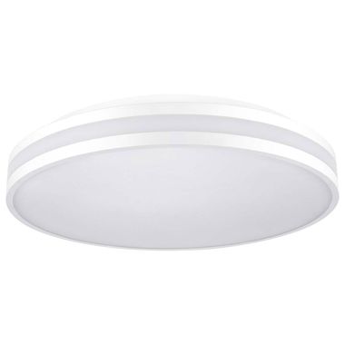 Plafonnier LED, fonction d'éclairage de secours, verre, blanc, D 30 cm