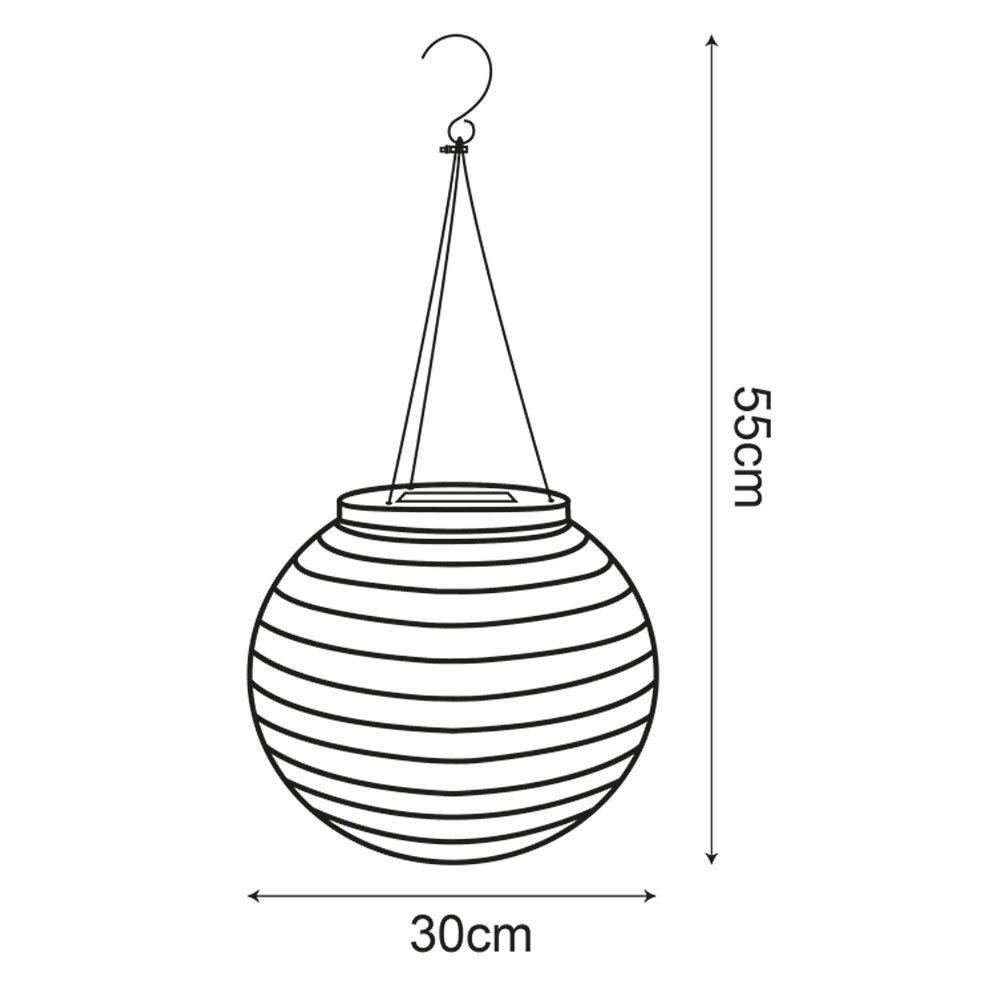 Afenau Solar Lampions Außen – 3er Set, 25 Cm Durchmesser, Wetterfest, Hängend – Für Garten, Terrasse, Balkon – Solarbetrieben, Warmes Licht