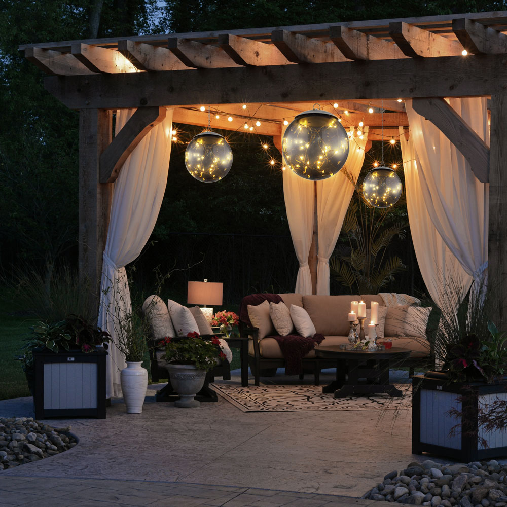 Solar Hängelampe & Tischlampe 2er Set – Glaskugel Mit Jute-Netz, Boho Deko Für Garten & Balkon, Warmweiß